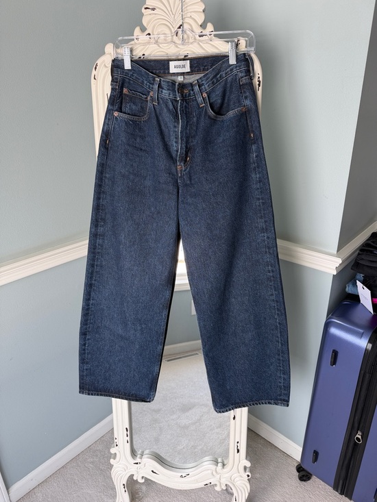 Agolde Denim - Agolde Dark Blue barrel leg Jeans.  Ankle length!